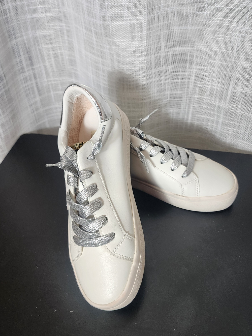 Vintage Havana White Sneakers with Silver Laces